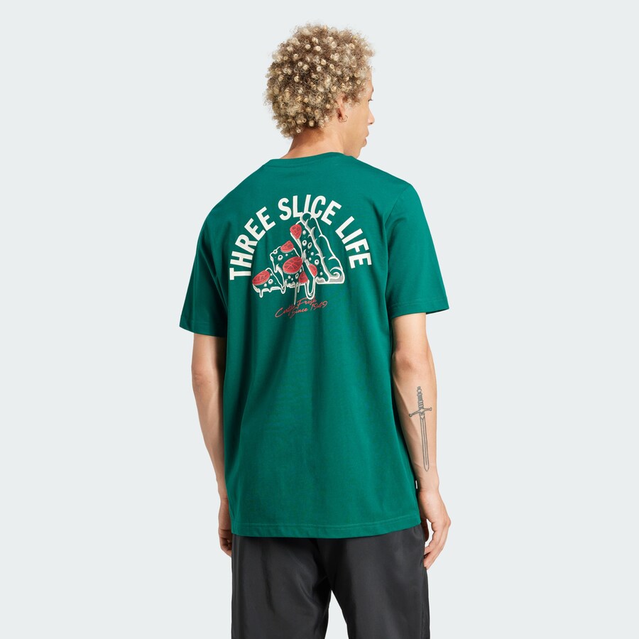 Рубашка для выступлений ADIDAS SPORTSWEAR Lounge Pizza Graphic, изумрудный — фото 2
