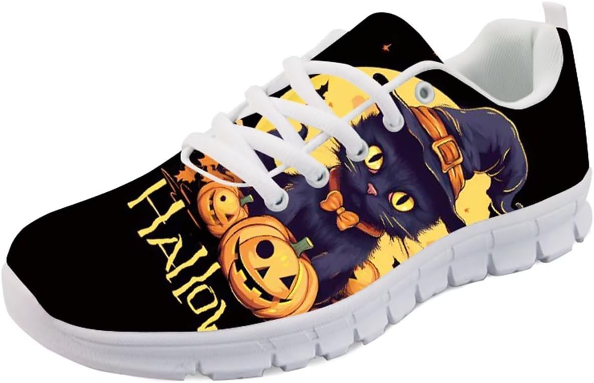 

Кроссовки Forchrinse Purple Bling Bling Galaxy с принтом космоса, унисекс, женские беговые, мужские легкие спортивные дышащие, Halloween Cat Pumpkin