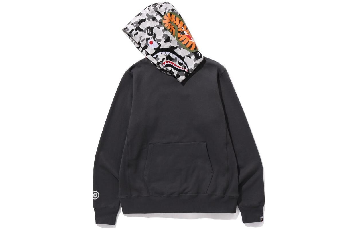 Толстовка с капюшоном BAPE ABC Camo Shark A Bathing Ape, серый — фото 4