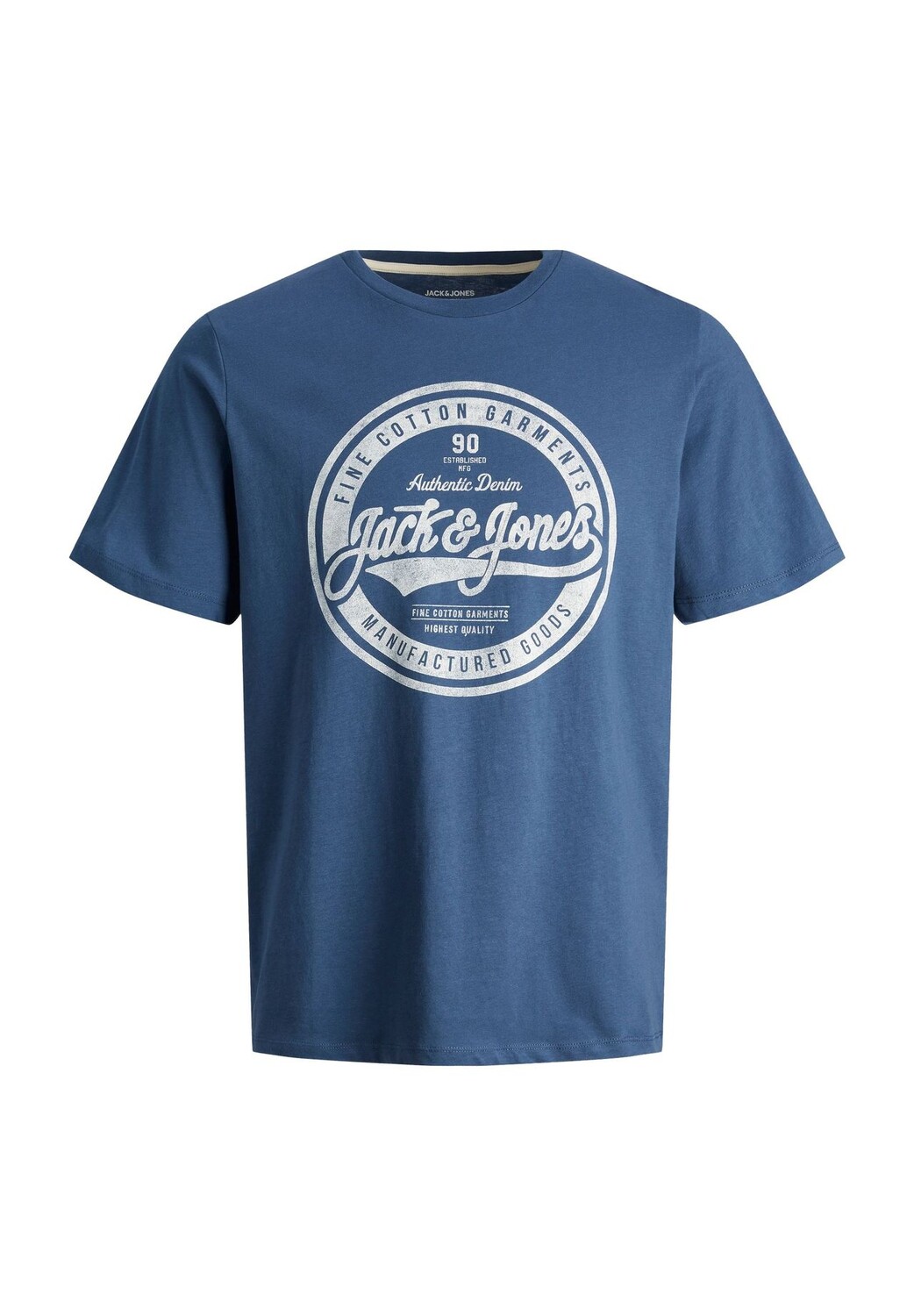 

Мужская хлопковая футболка с логотипом Jack & Jones, цвет Ensign Blu