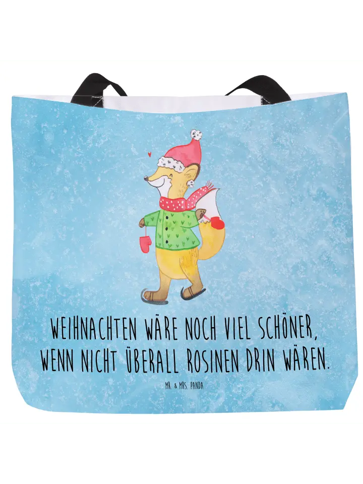 

Сумка-шоппер Mr & Mrs Panda Fuchs Schlittschuhe, цвет eisblau