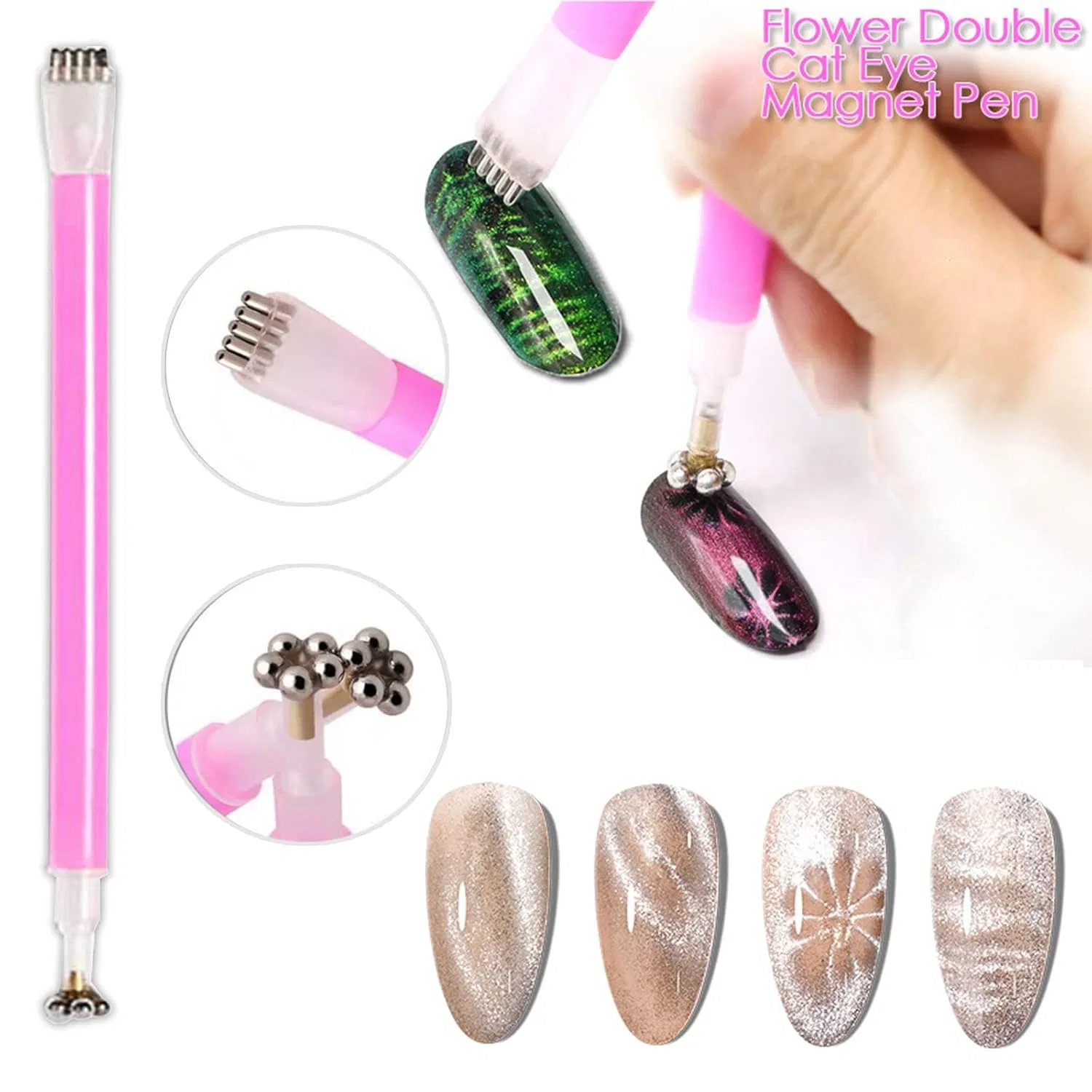 Набор из 14 магнитных ручек для дизайна ногтей «Кошачий глаз» Wishesmar, Pen Set For Cat'S Eyes Effect #C — фото 4