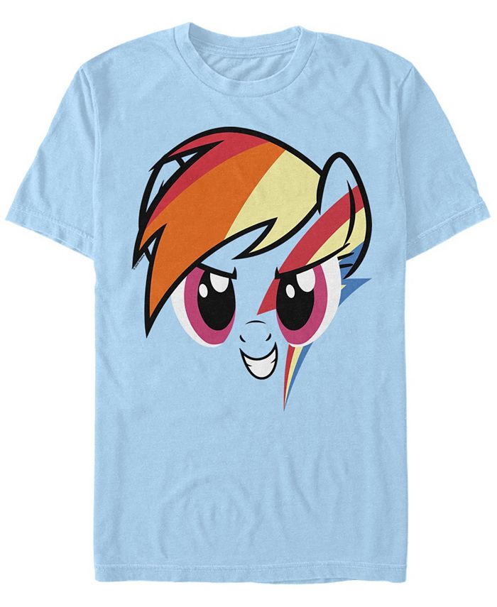 

Мужская футболка с круглым вырезом Rainbow Dash Face с короткими рукавами Fifth Sun, синий