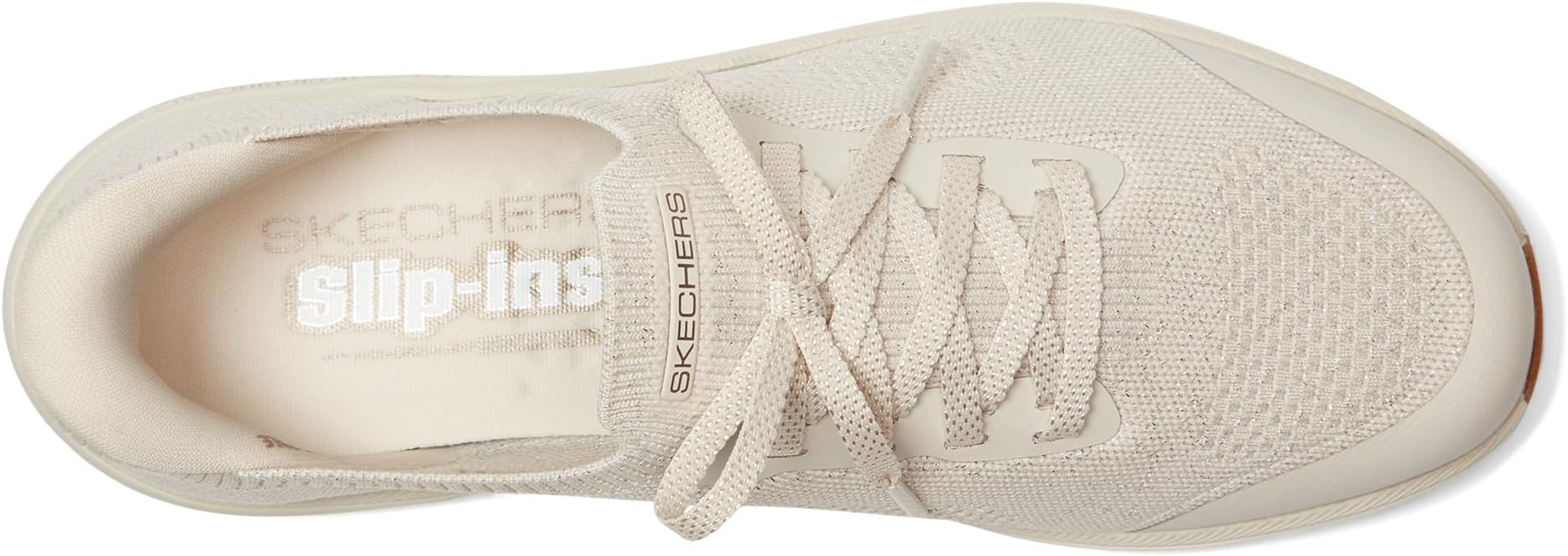 Кроссовки SKECHERS On-the-go Hands Free Slip-ins Max Cushioning Lite Aura - Quinn, Natural — фото 2