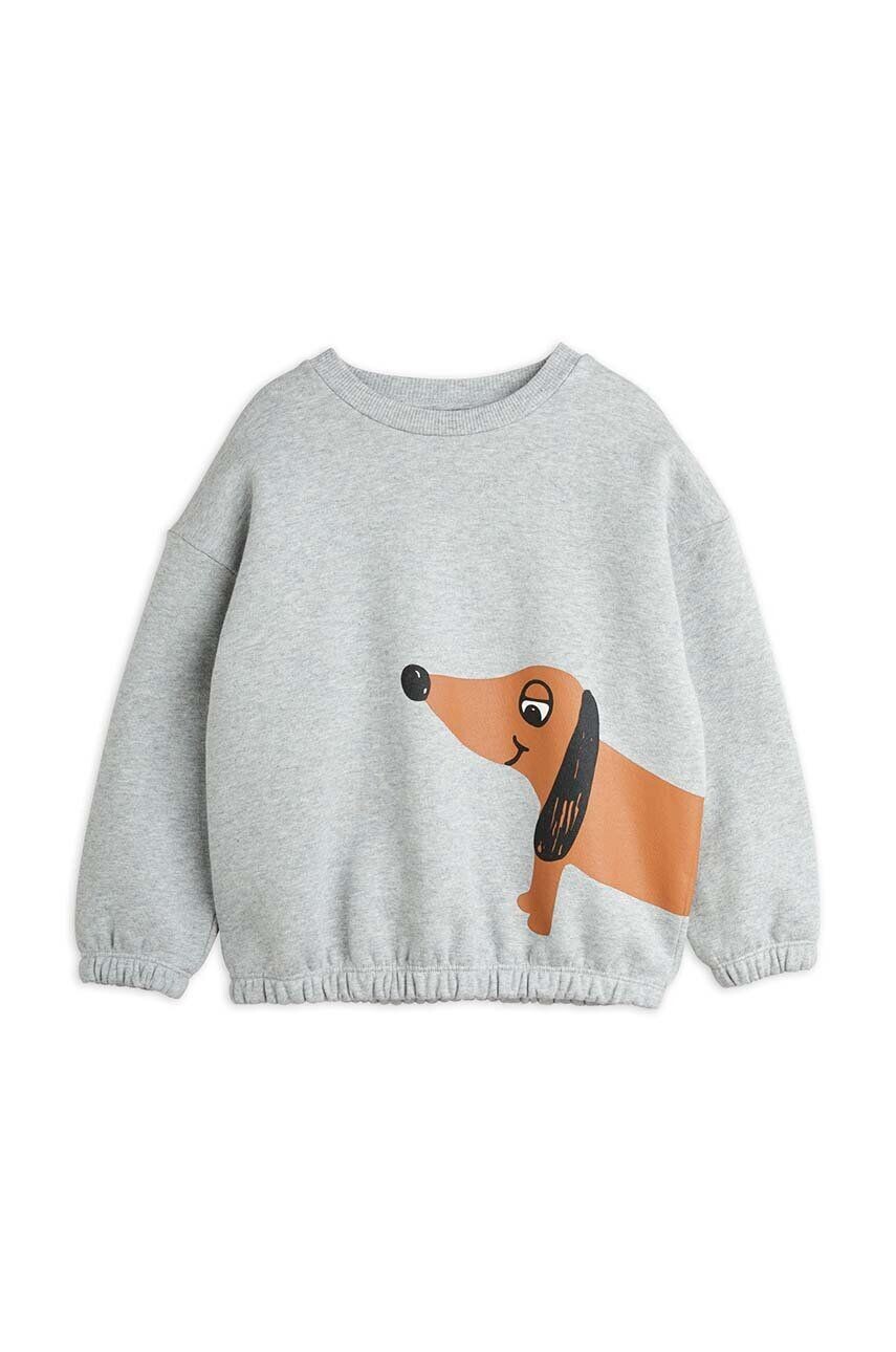 

Хлопковая толстовка Mini Rodini для детей и собак, серый