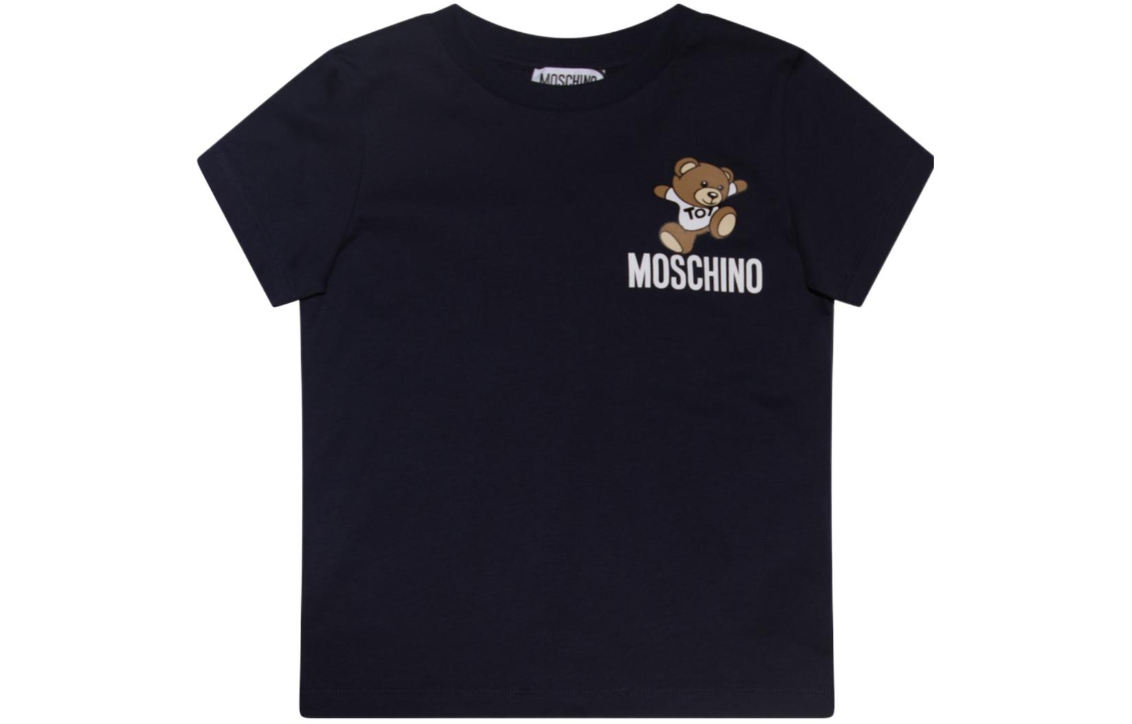 Футболка детская морская синяя MOSCHINO — фото 2