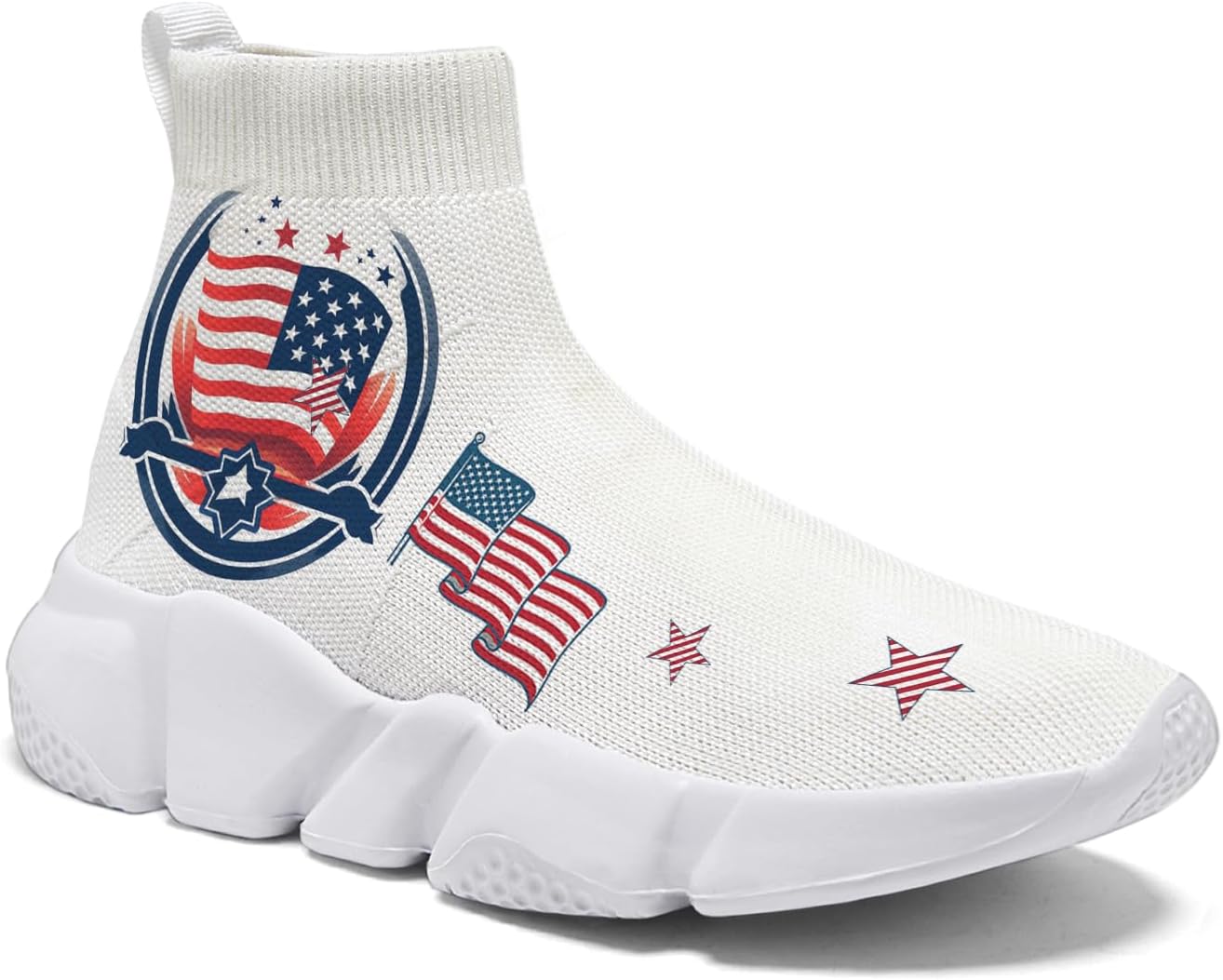 

Мужские кроссовки Hetios с граффити, слипоны для бега, размер плюс 7-15, модель July Fourth, July Fourth 11