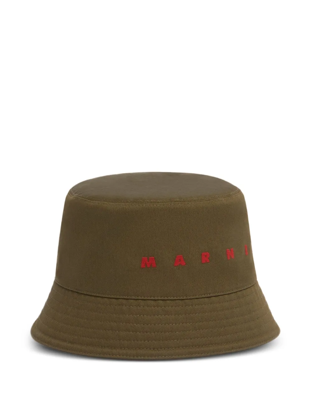 

Панама с вышитым логотипом Marni, зеленый