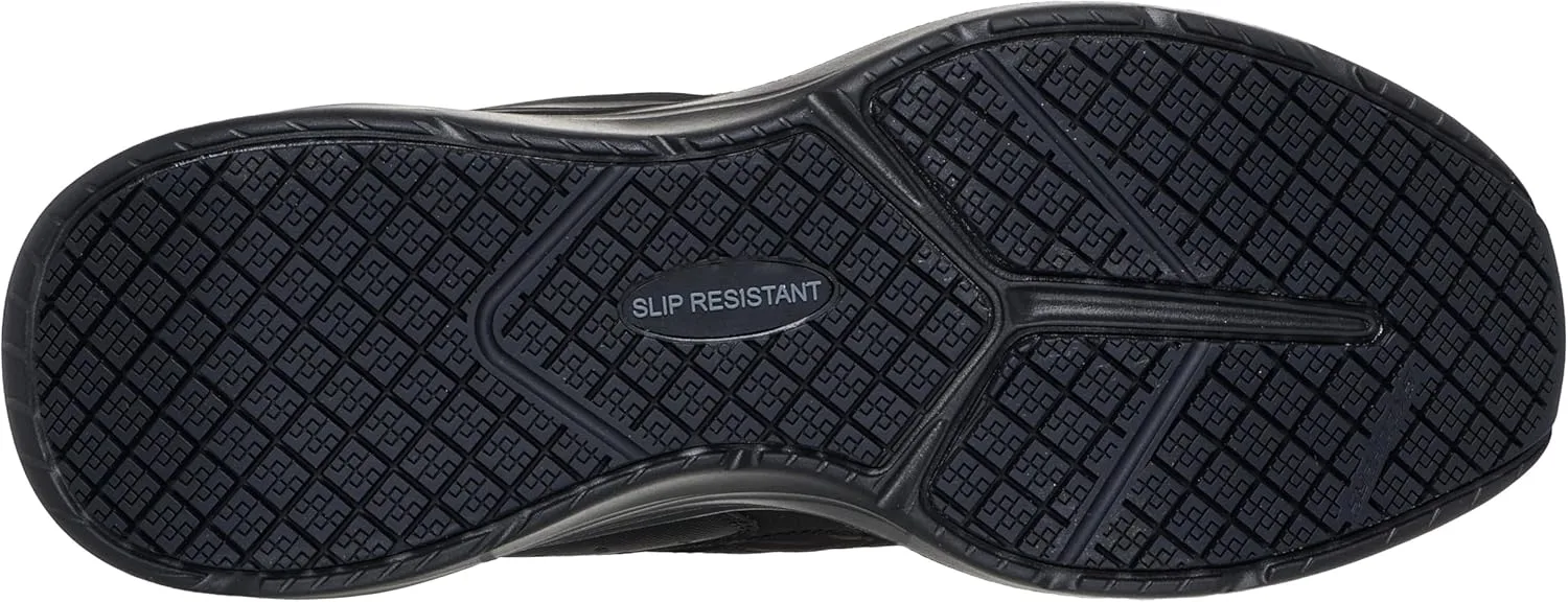 Мужские кроссовки Skechers Contour Sr Comfort Fit, машинная стирка, впитывают охлаждающую пену с эффектом памяти, обувь для работников пищевой промышленности, черный — фото 4