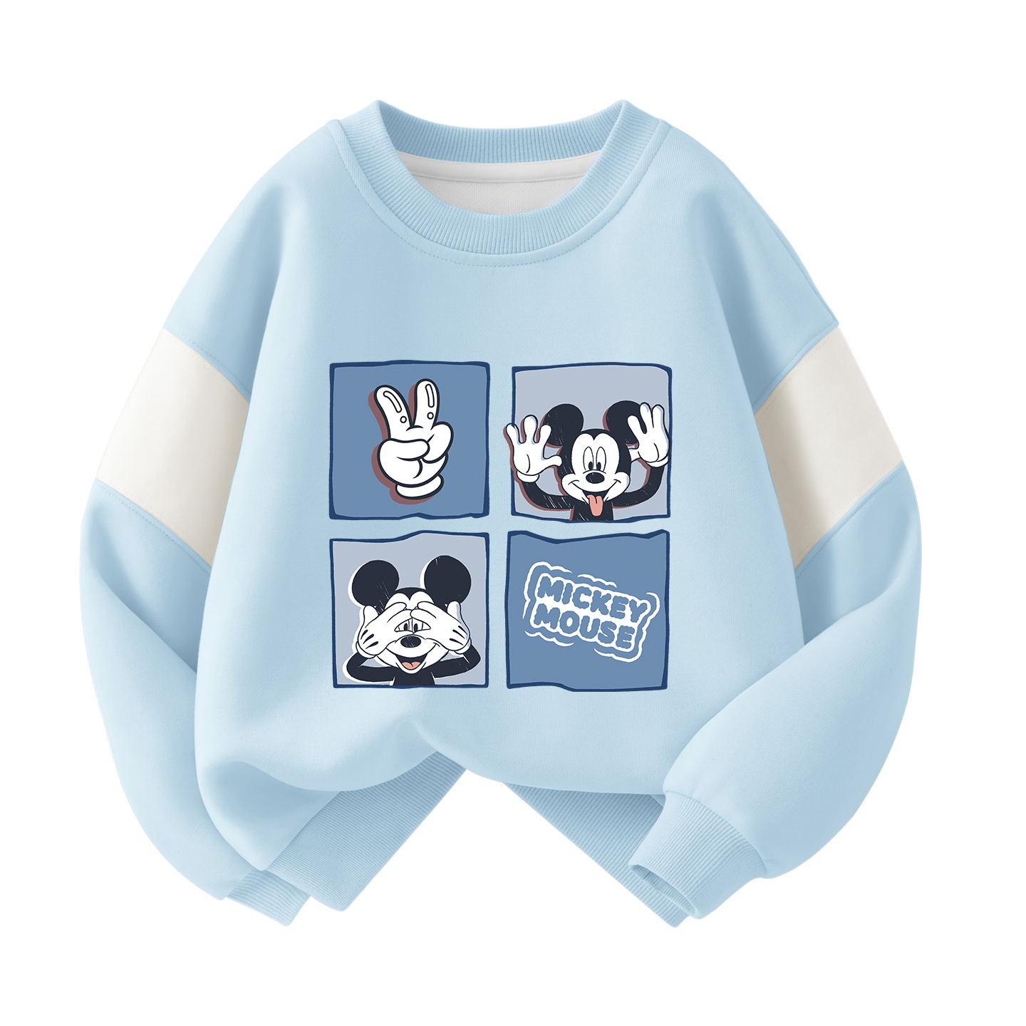 Детский свитшот с круглым вырезом Moderate Disney, smiling face k forest зеленый — фото 3