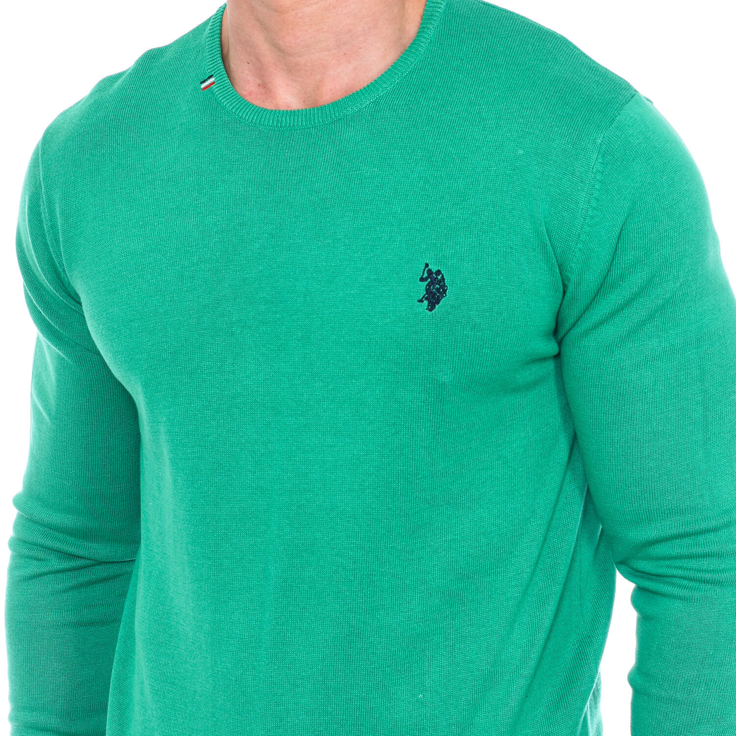 Свитер с длинным рукавом 67923 U.S. Polo Assn, зеленый — фото 2
