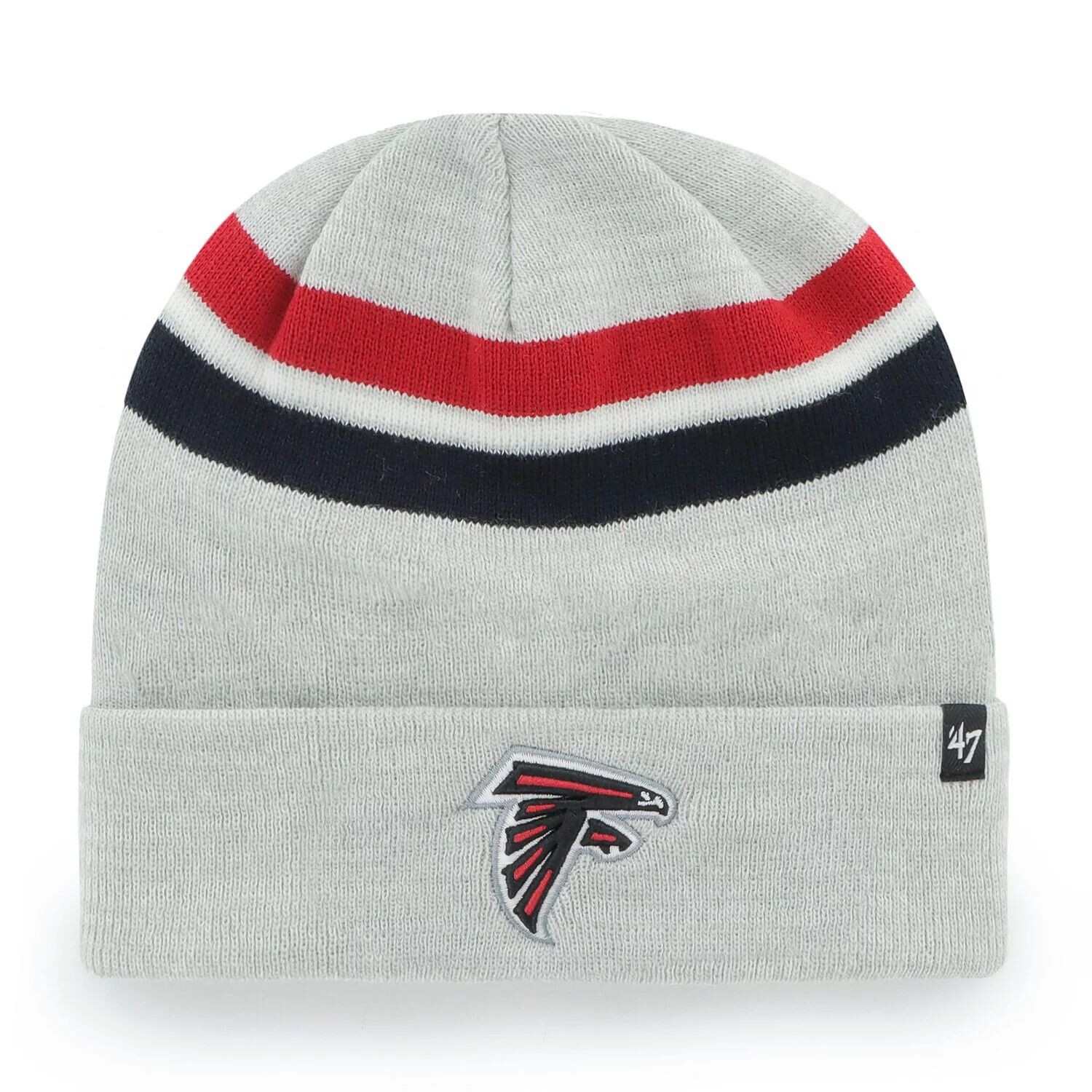 

Мужская серая вязаная шапка с манжетами Atlanta Falcons Monhegan '47 47 Brand