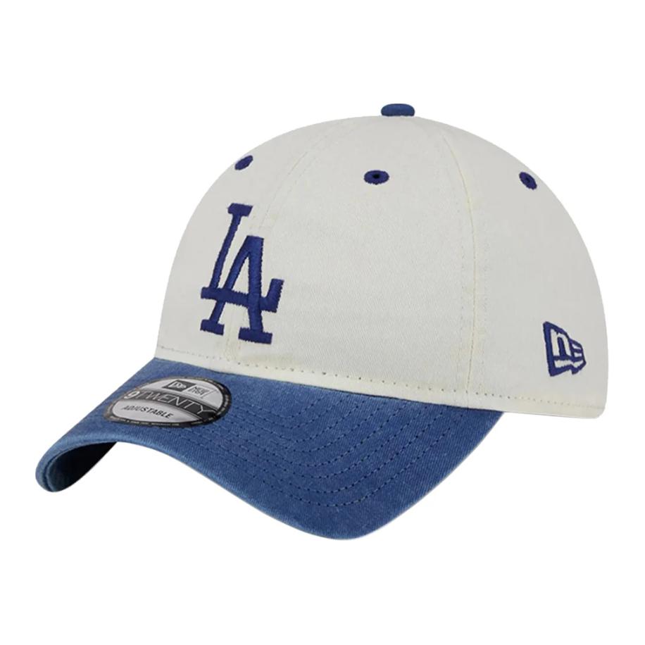 

New Era Хлопковая бейсболка унисекс бело-синяя, White/Blue