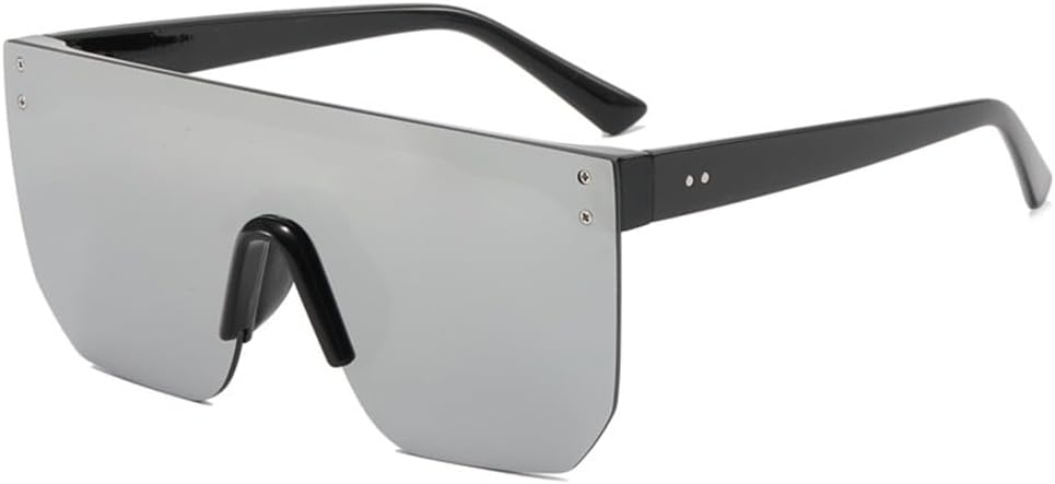 

Безрамочные очки, интегрированные защитные очки для велоспорта, солнцезащитные очки с защитой от УФ-излучения, модные, универсальные, стильные, для мужчин KTUCN, Silver