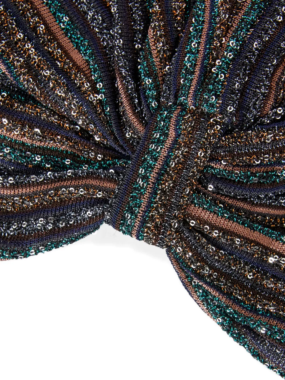 Аксессуар для волос с полосатым узором и перекрученным дизайном Missoni, коричневый — фото 2