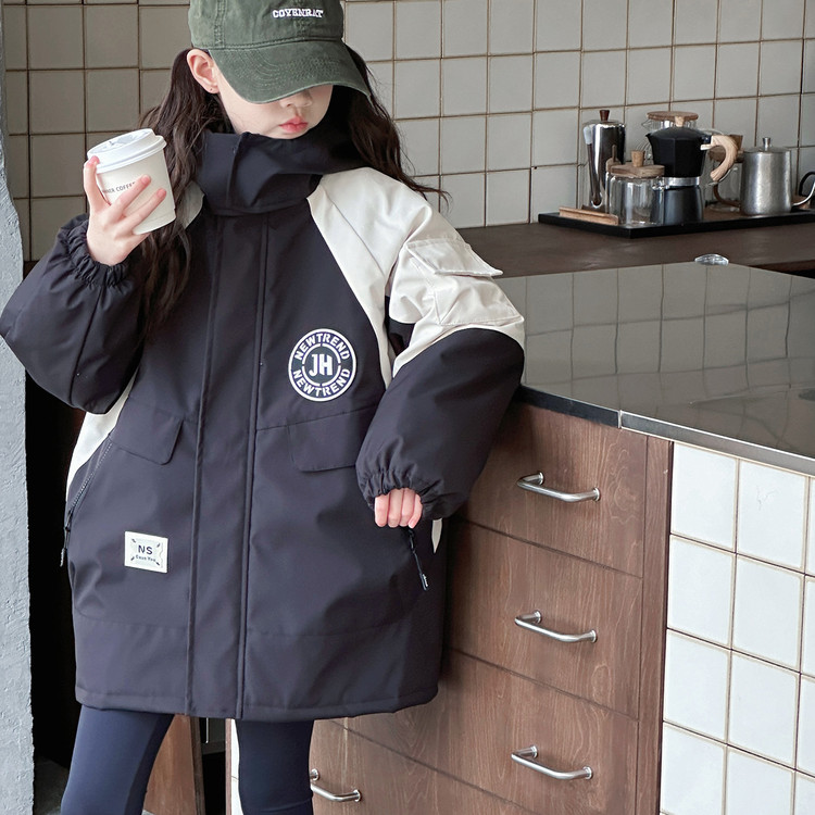 Детская одежда для улицы, возраст 3-7 лет PROTECTCAMEL, черный coat+экрю lining — фото 4