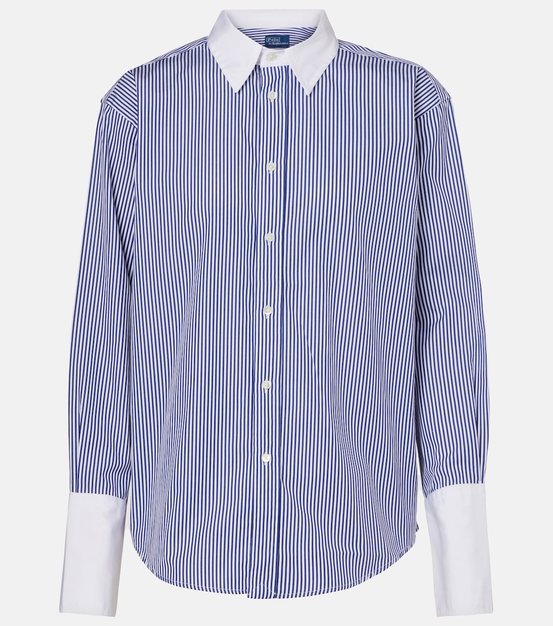 

Хлопковая рубашка в бенгальскую полоску Polo Ralph Lauren, 1322 White/Fall Royal