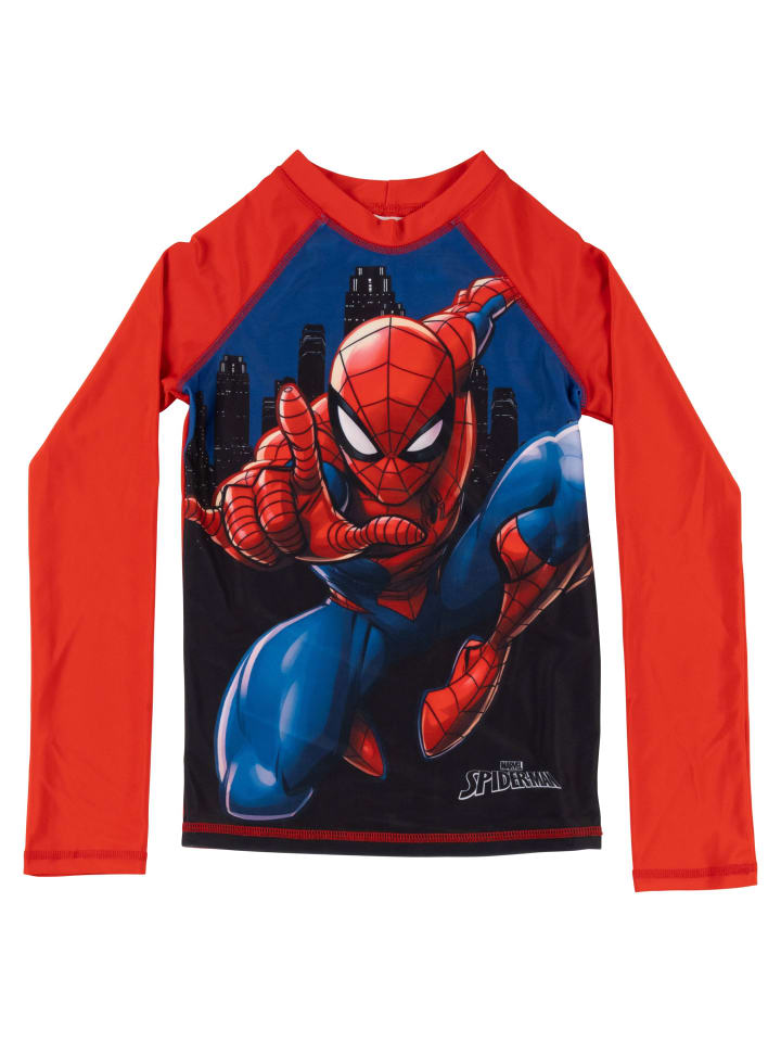 Купальник Marvel Spiderman с защитой от ультрафиолета 30, рубашка с длинными рукавами, цвет синий/красный Marvel — фото 2