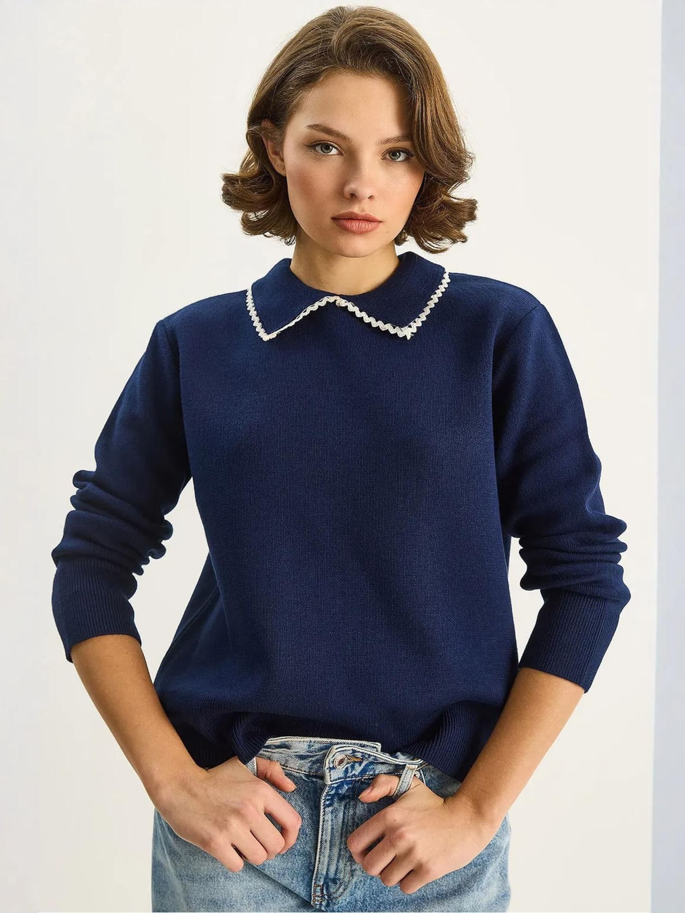 

Bianco Lucci Свитер в цвете Marine Blue