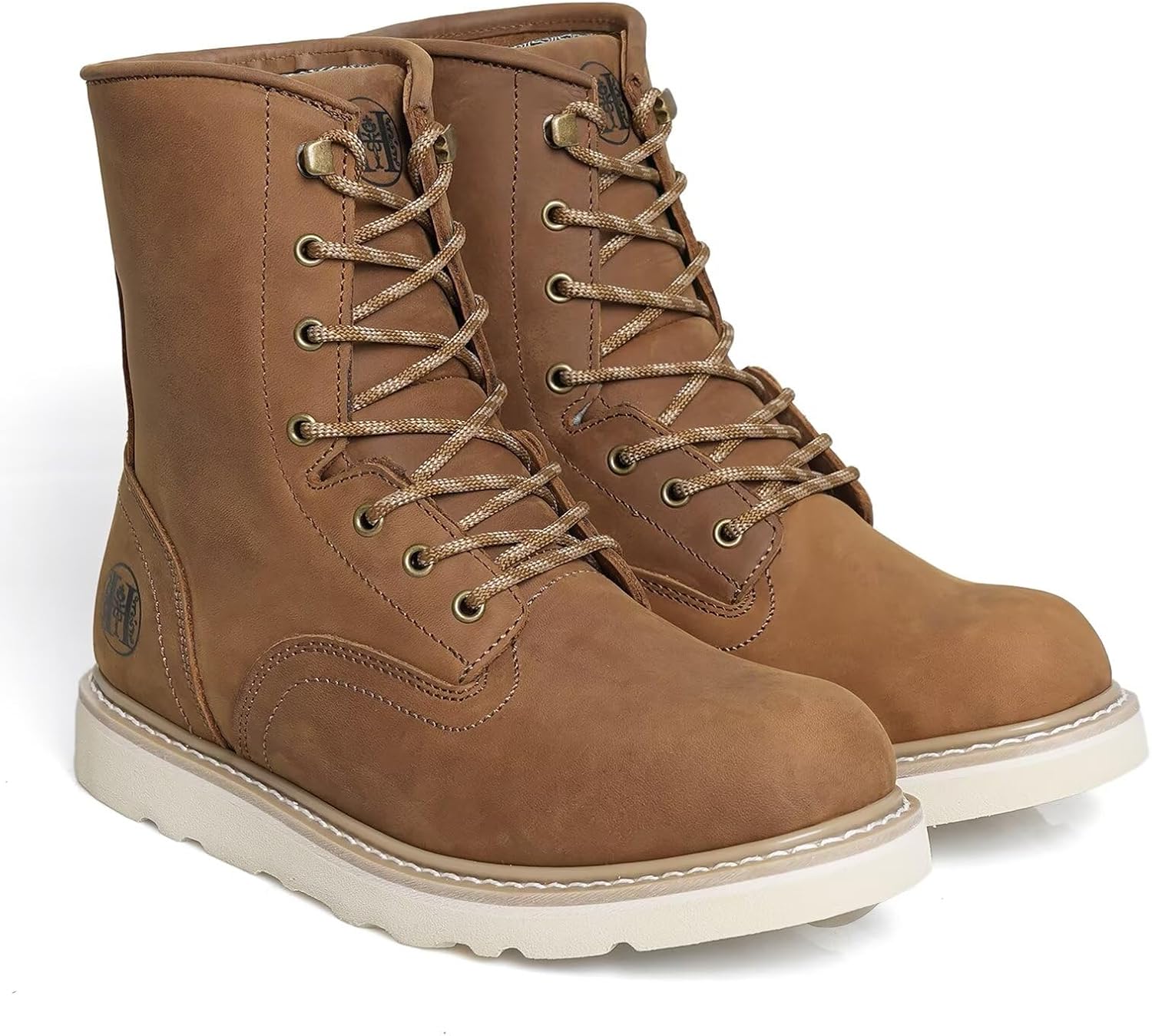 

Мужские водонепроницаемые ботинки, кожаные защитные ботинки диаметром 6 и 8 с защитой EH, устойчивой к скользящей подошвой, стильными коричневыми и винтажными цветами, обувь для уличного строительства Rocklobster