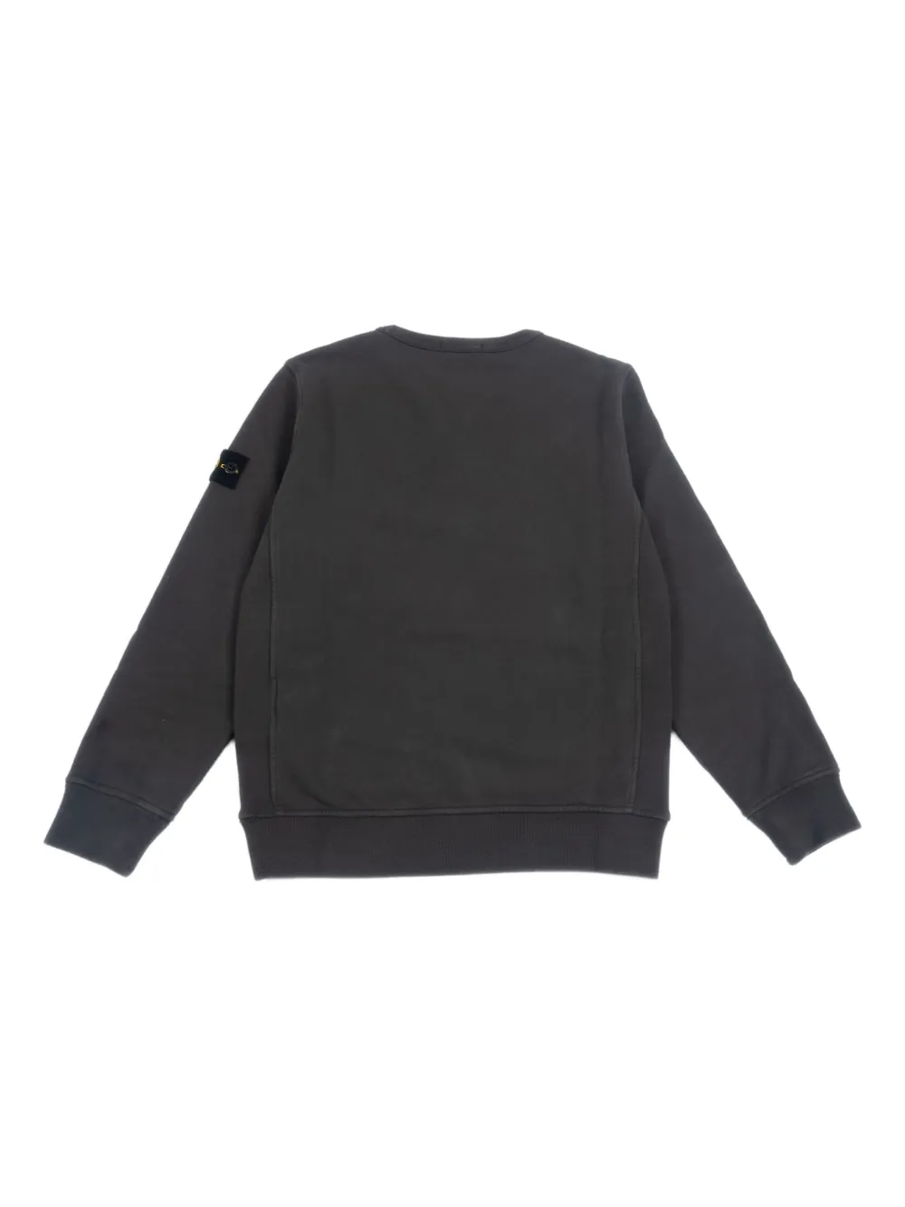 Хлопковая толстовка с нашивкой-логотипом Stone Island Junior, серый — фото 2
