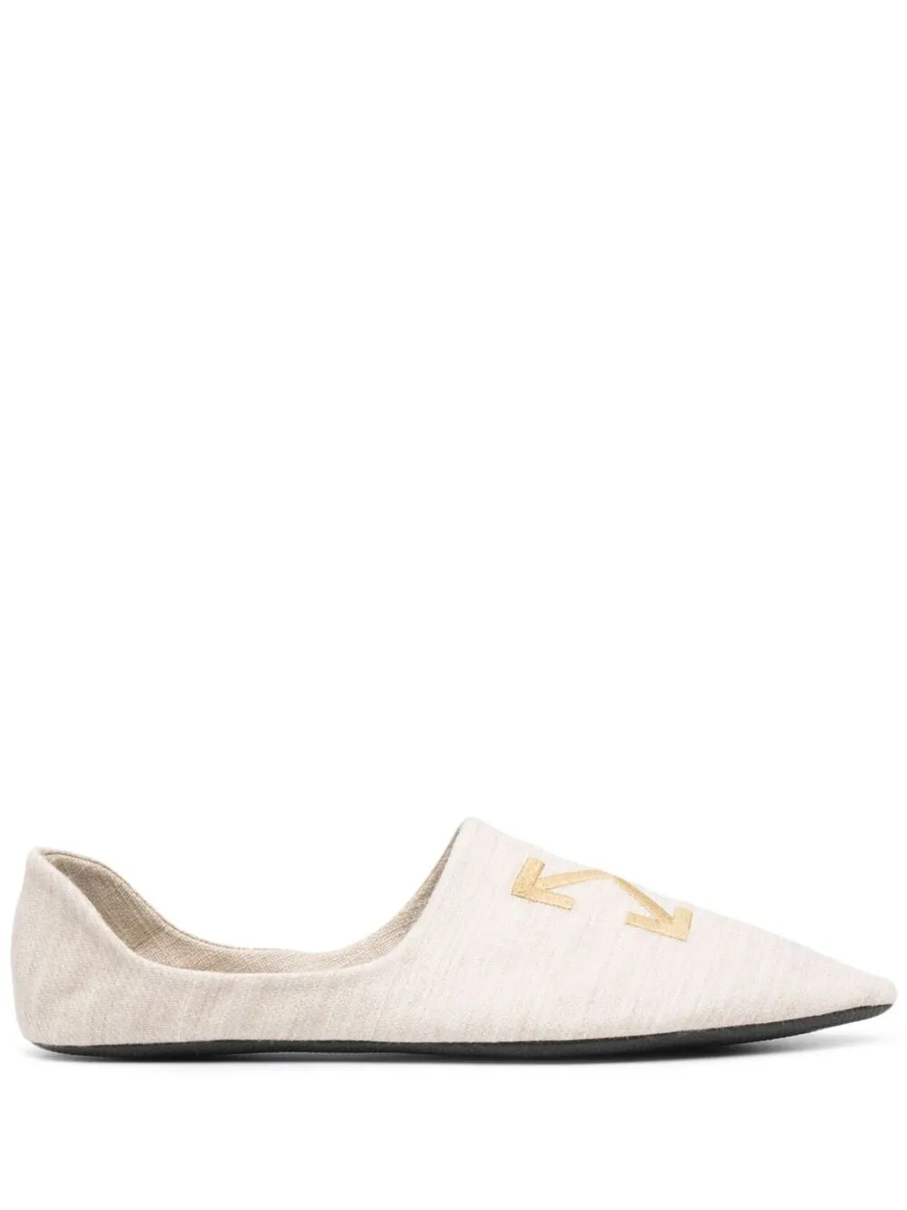 

Слиперы с вышивкой из коллаборации с Ramadan Off-White, нейтральный