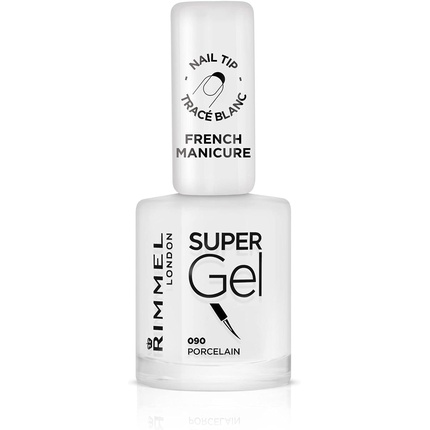 

London Super Gel Отбеливатель для кончиков ногтей для французского маникюра 90, фарфор, 12 мл, Rimmel