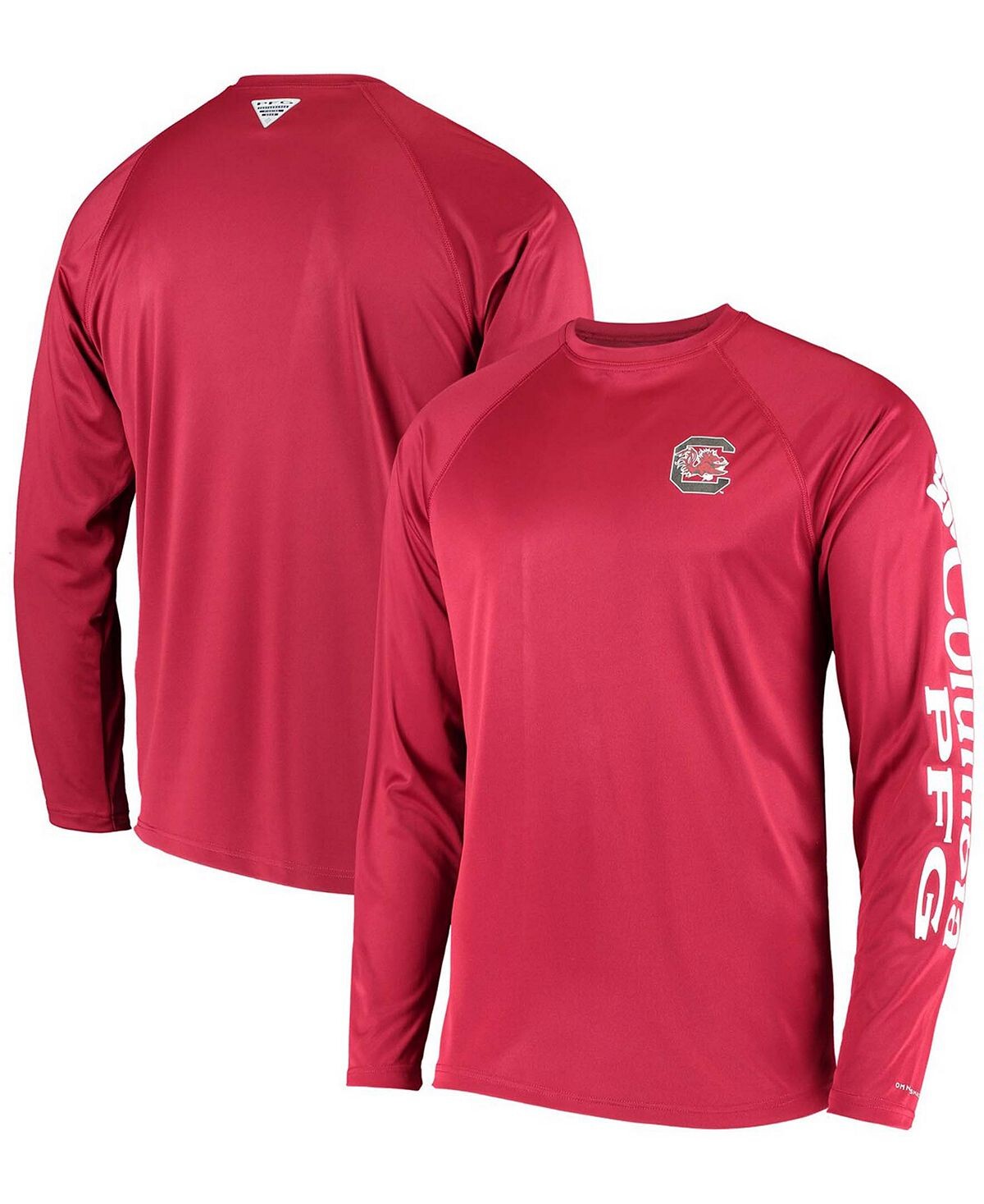 

Мужская футболка с длинным рукавом PFG Garnet South Carolina Gamecocks Terminal Tackle Omni-Shade Columbia