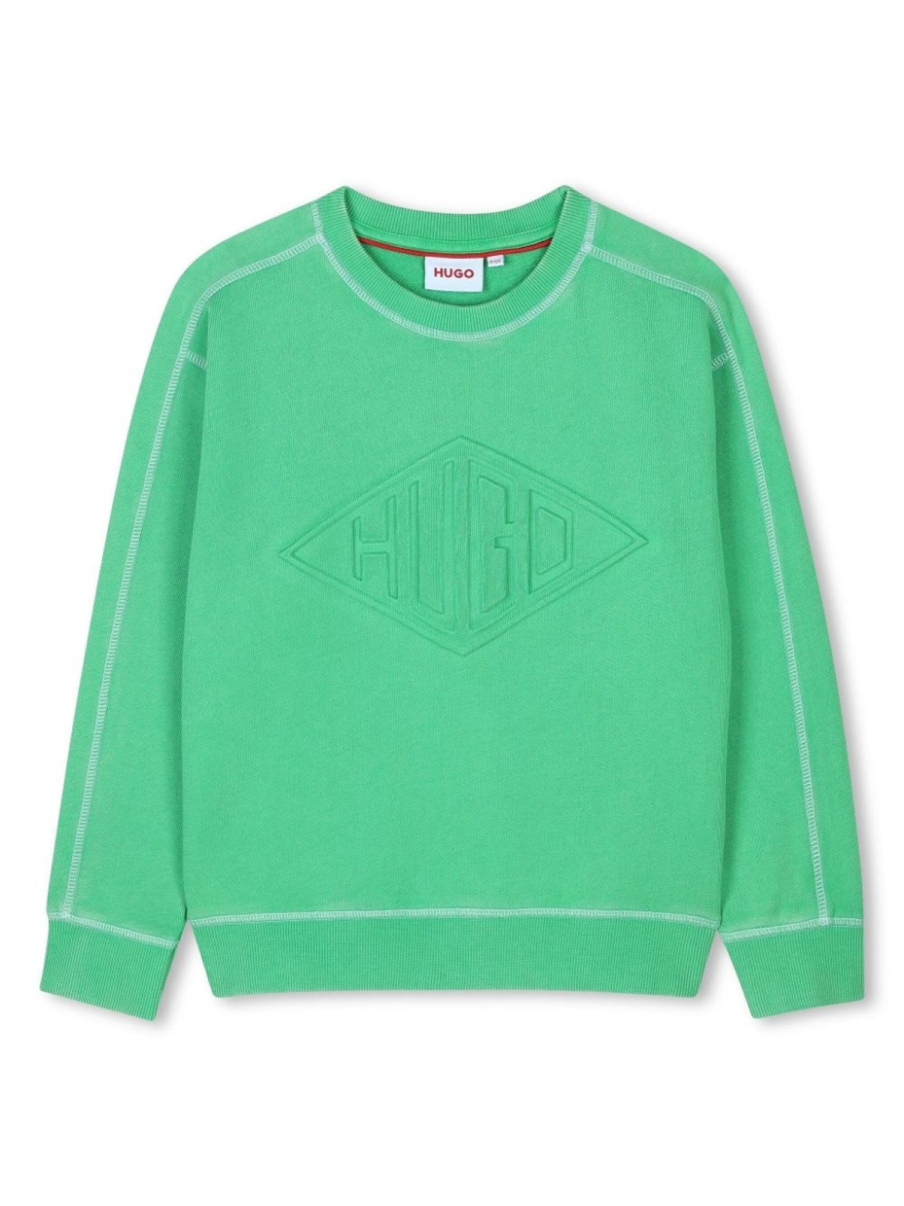 

HUGO KIDS толстовка с тисненым логотипом, зеленый
