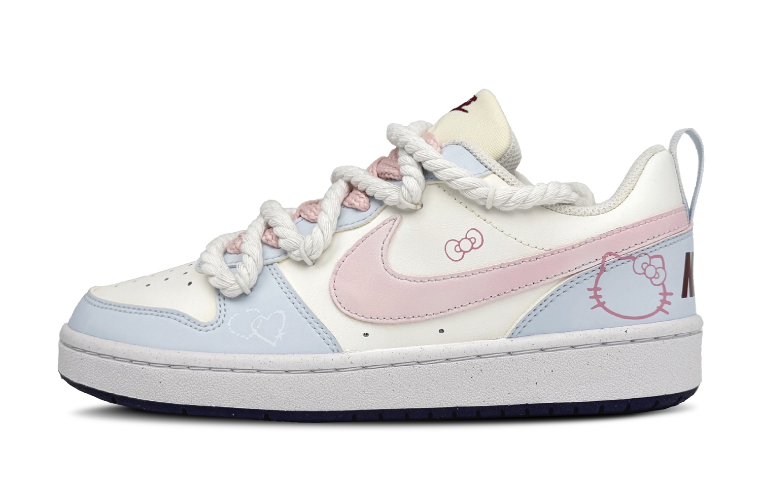 

Nike Кроссовки для скейтбординга Court Borough Cream Bubbles Low top Kids' Blue Pink Teenagers