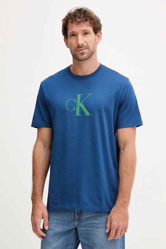 

Хлопковая футболка Calvin Klein Jeans, синий