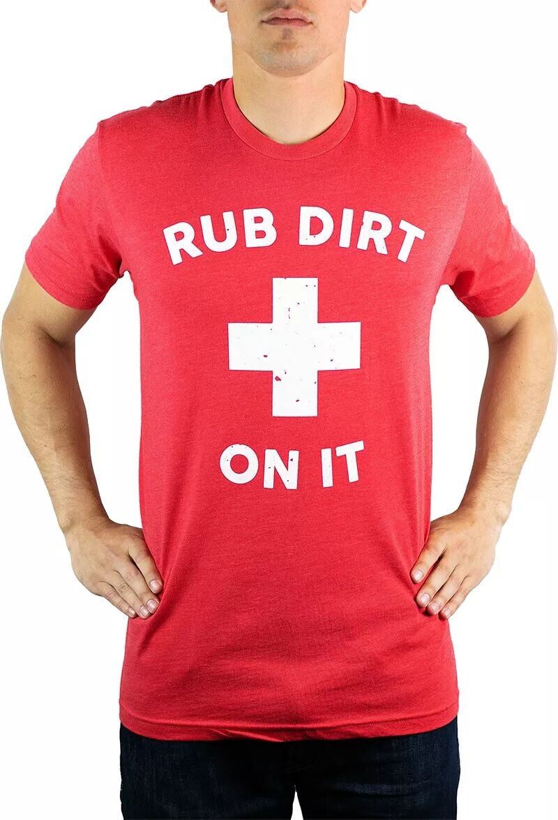 

Мужская футболка Baseballism "Rub Dirt On It", красный