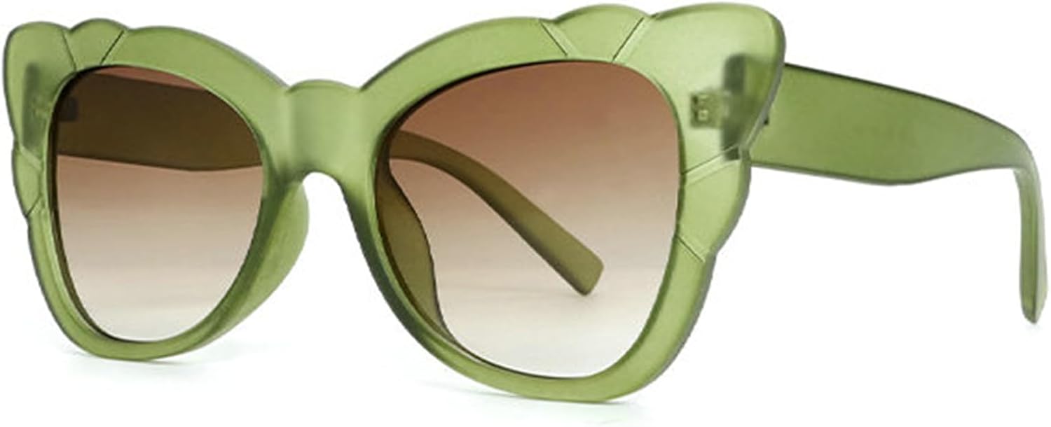 

Willochra Винтажные большие милые солнцезащитные очки «кошачий глаз» для женщин, классические ретро-очки с бабочками, модные солнцезащитные очки с градиентным переходом UV400, C8