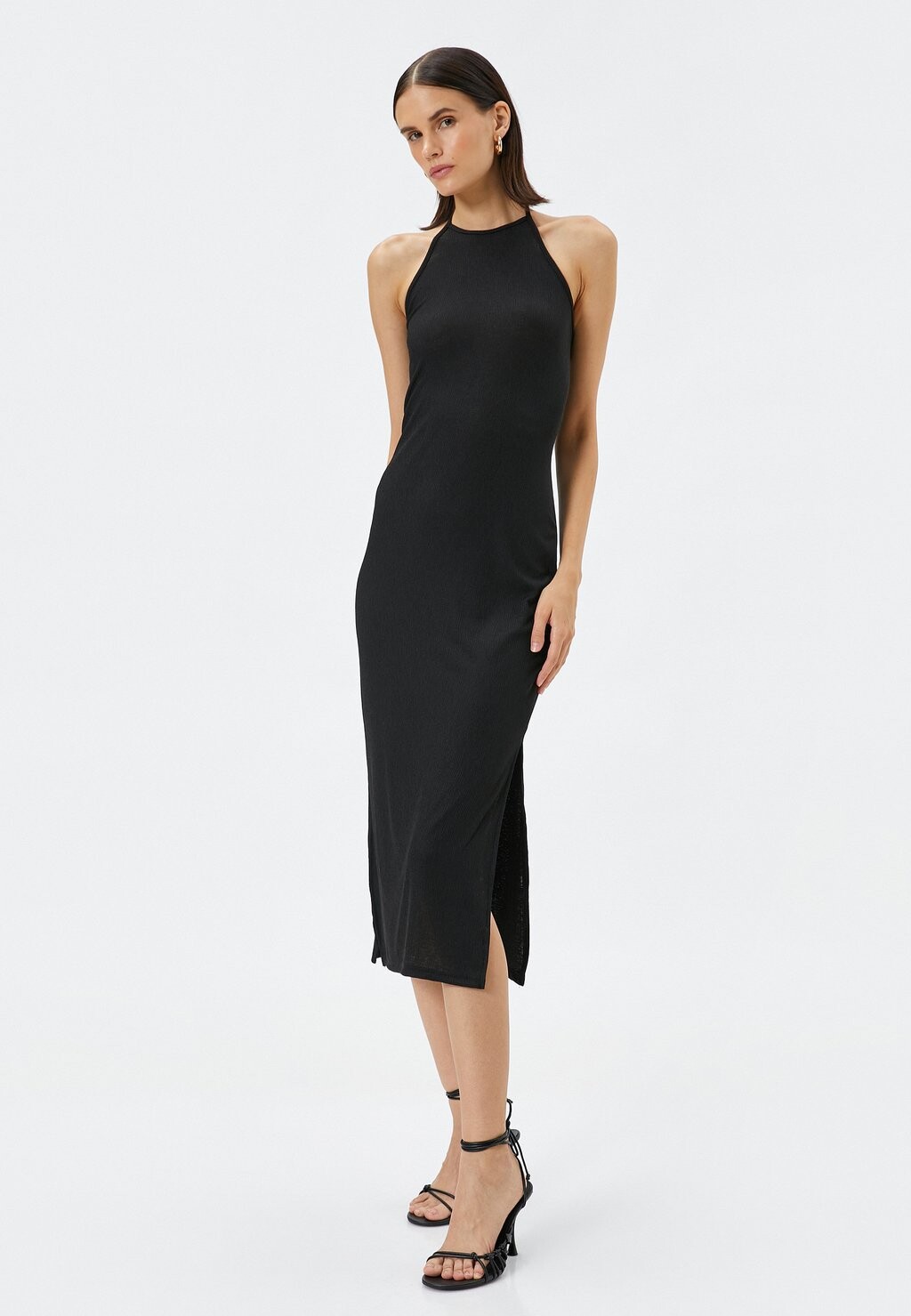 

Платье-футляр HALTER NECK MIDI WEAR SLIT Koton, черный