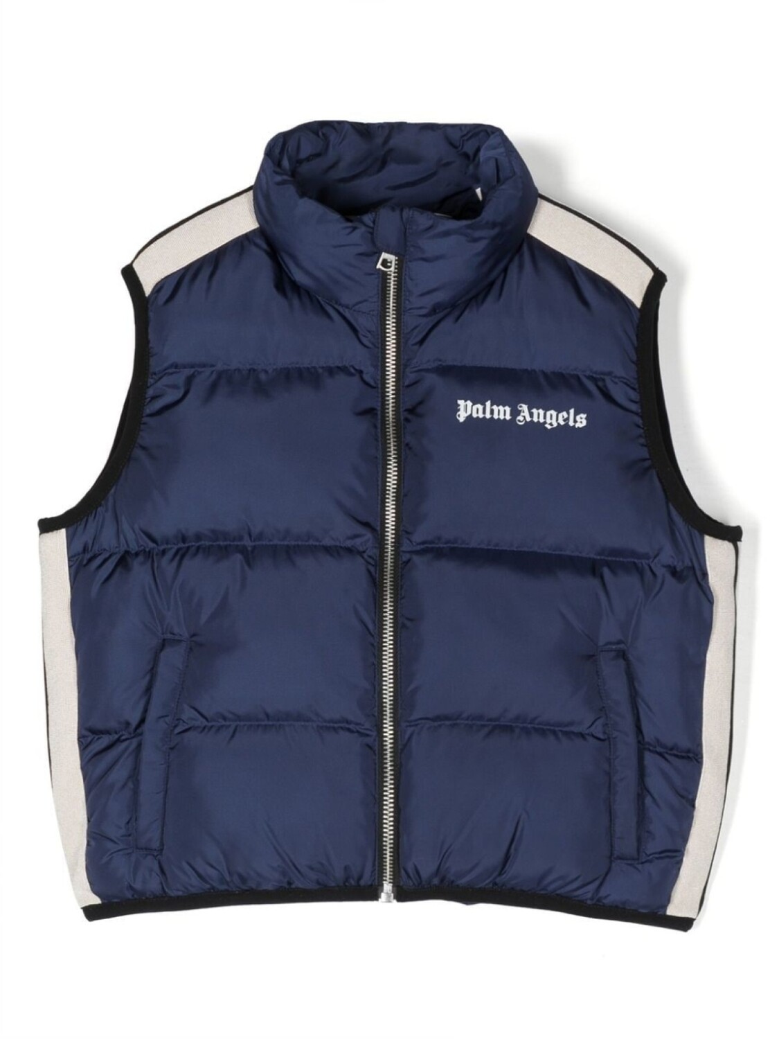 

Palm Angels Kids дутый жилет с логотипом, синий