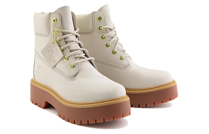 Timberland Стоун Стрит 6-дюймовые водонепроницаемые платформенные ботинки 'Светлый Топ' женские Экрю, цвет Ecru — фото 3
