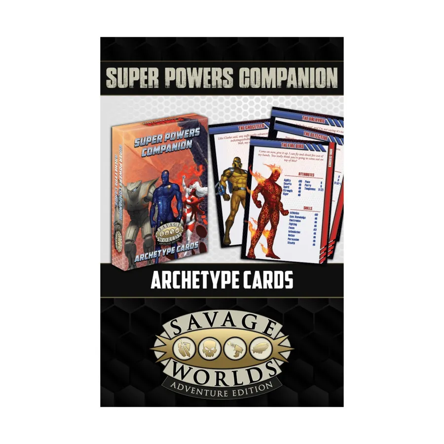 

Бокс-сет Super Power Archetype Cards, Savage Worlds - Adventure Edition