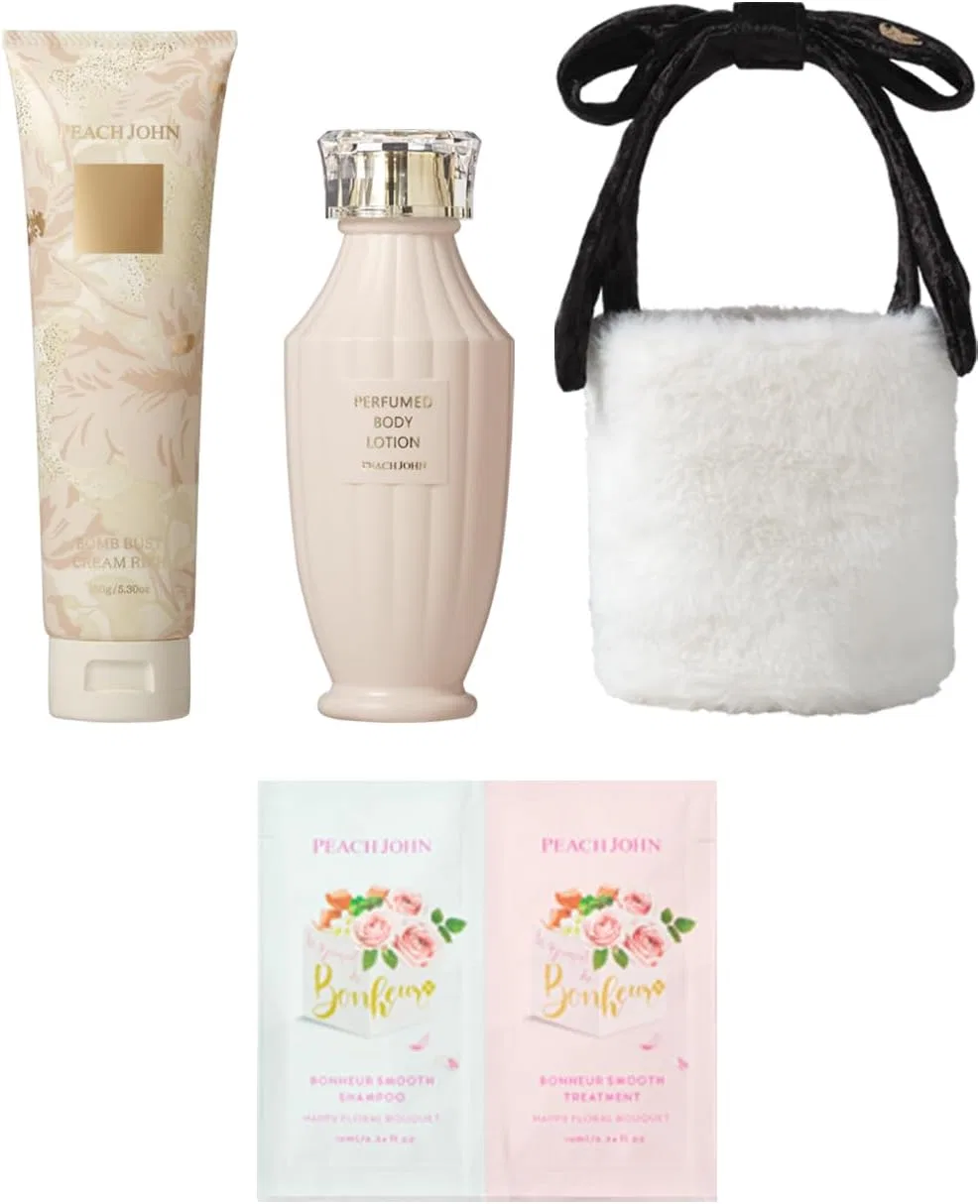 Набор для ухода за телом с кремом для бюста и лосьоном PEACH JOHN, Snow White Lily, 150 г + 250 мл