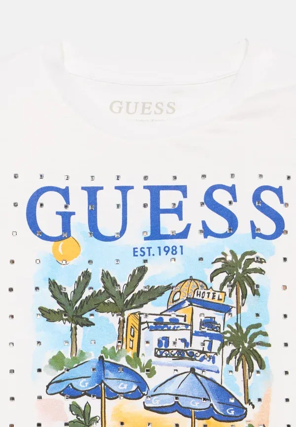 Топ Junior boxy top Guess, чисто-белый — фото 4