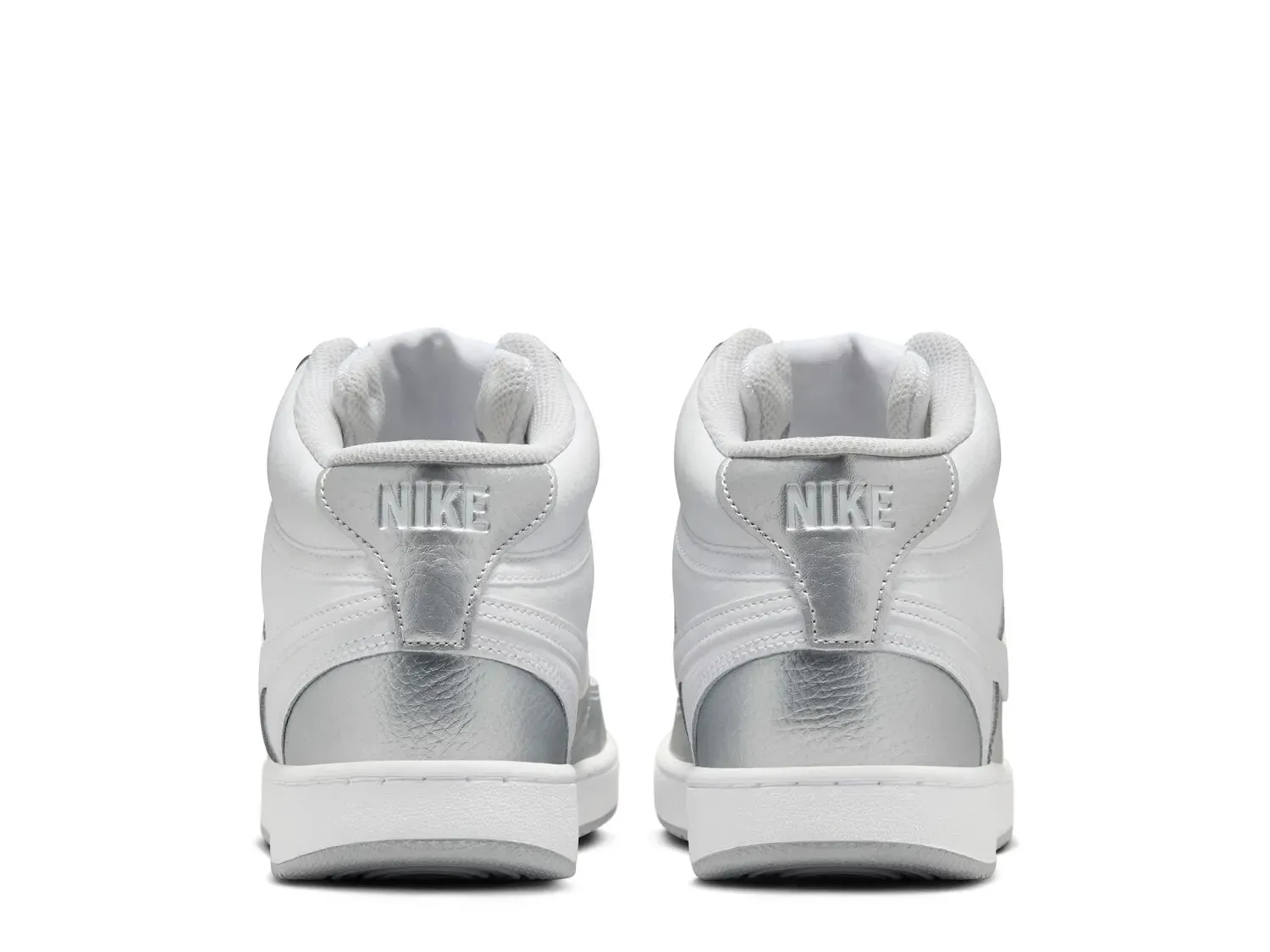 Кроссовки Nike Court Vision Mid — женские, белые/серебристые — фото 2