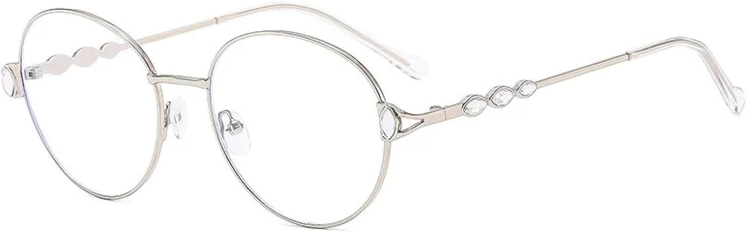 

Ретро металлические овальные солнцезащитные очки для женщин, модные, с прозрачными линзами цвета океана, защита от УФ-излучения UV400, для мужчин, в стиле панк TKKTLLT, Silver