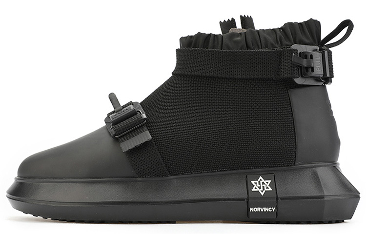 

NORVINCY Унисекс высокие черные скейтерские кроссовки