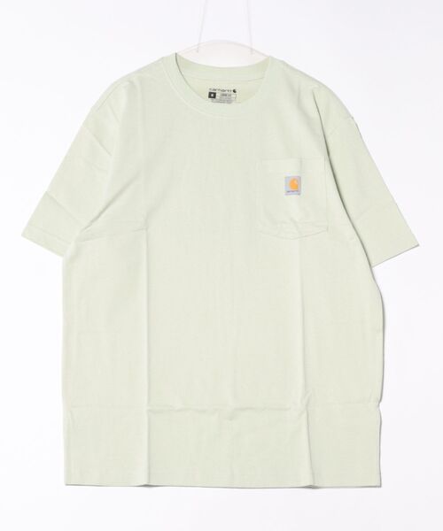 

Футболка с коротким рукавом, большим нагрудным карманом и принтом Carhartt