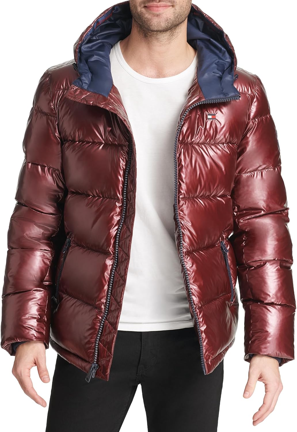 Мужская стеганая куртка с капюшоном Tommy Hilfiger (стандартная и для больших и высоких), Pearlized Purple — фото 2