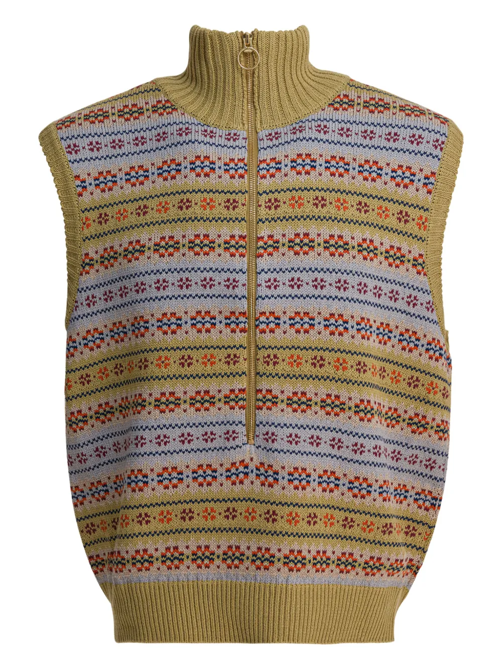 

Джемпер High-neck patterned gilet KAPITAL, зеленый