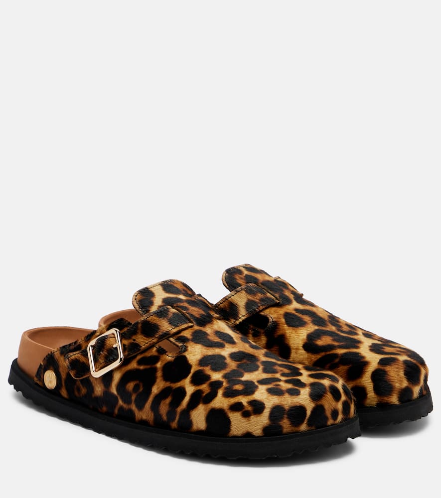 Бостенские сабо из телячьей кожи с леопардовым принтом Birkenstock 1774, Leopard