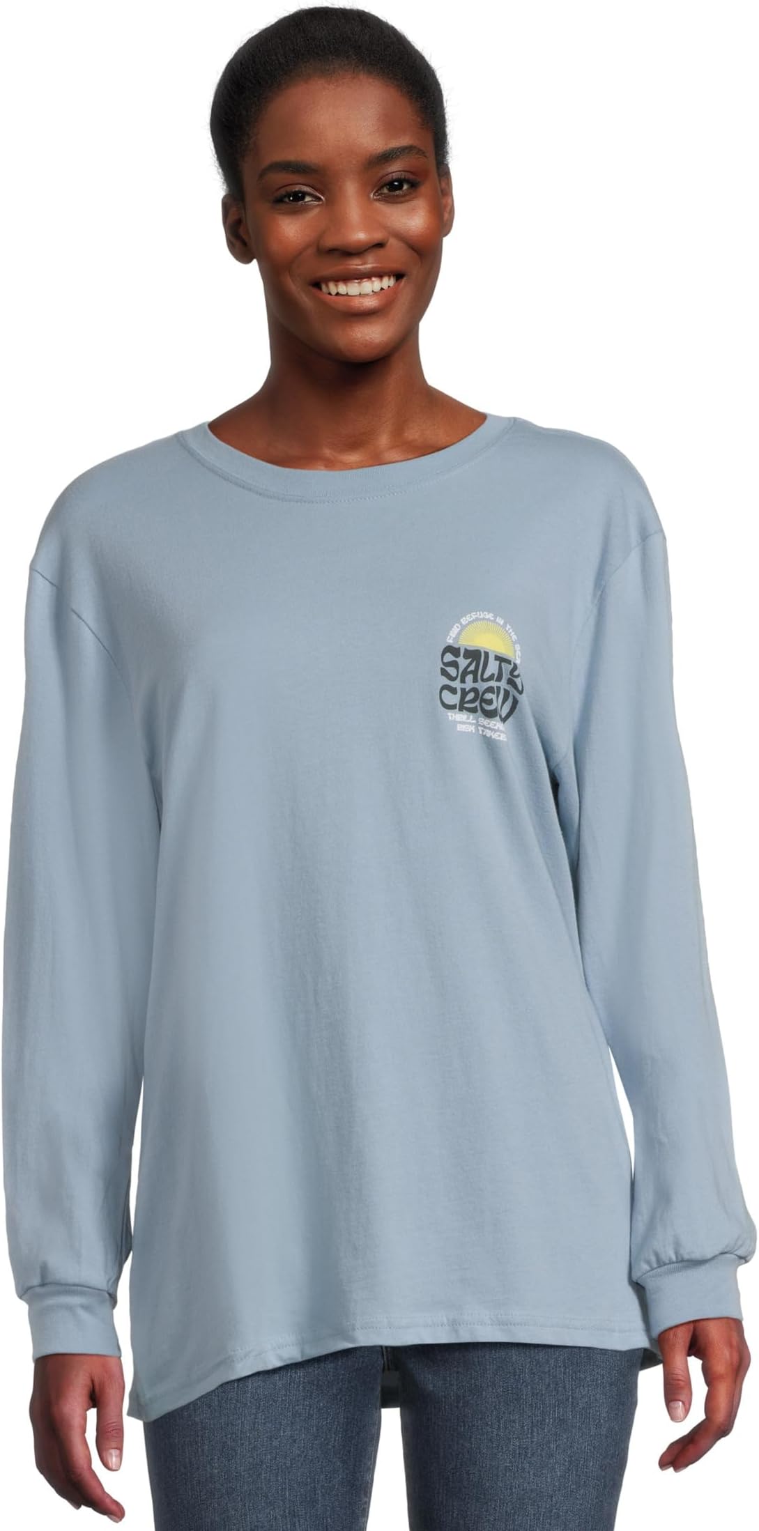 

Женская футболка бойфренда Sunrise с длинным рукавом Salty Crew, Marine Blue