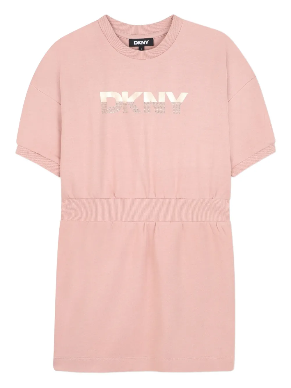 

Платье с логотипом Dkny Kids, розовый