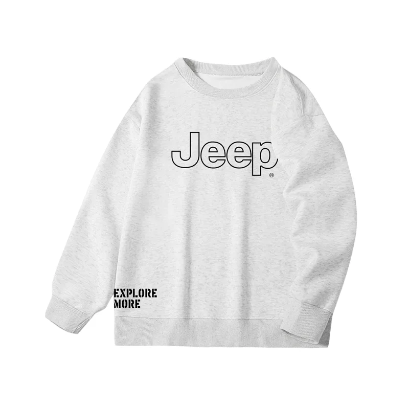 Детский свитшот с круглым вырезом Jeep, хаки — фото 3