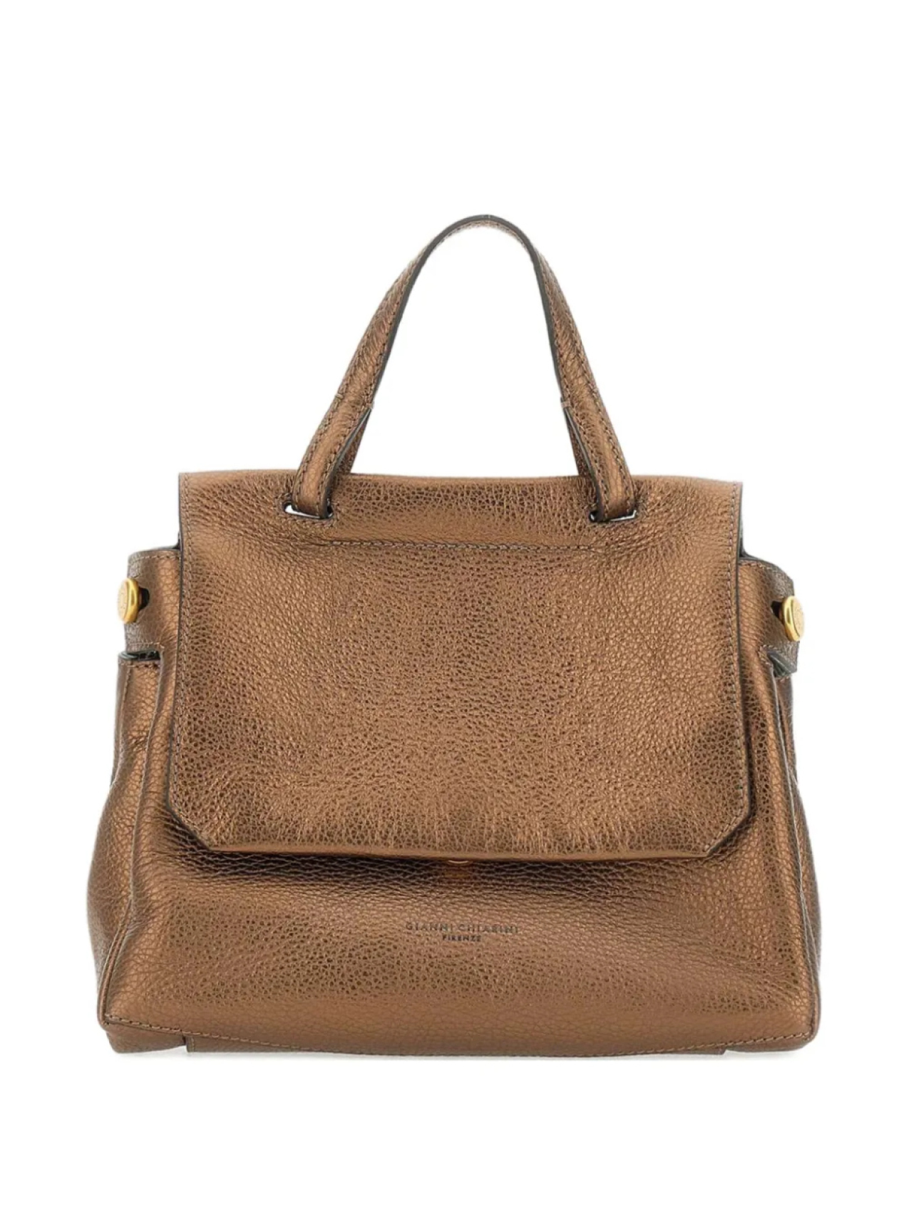 

Сумка-тоут GIANNI CHIARINI с эффектом металлик и верхней ручкой, коричневый